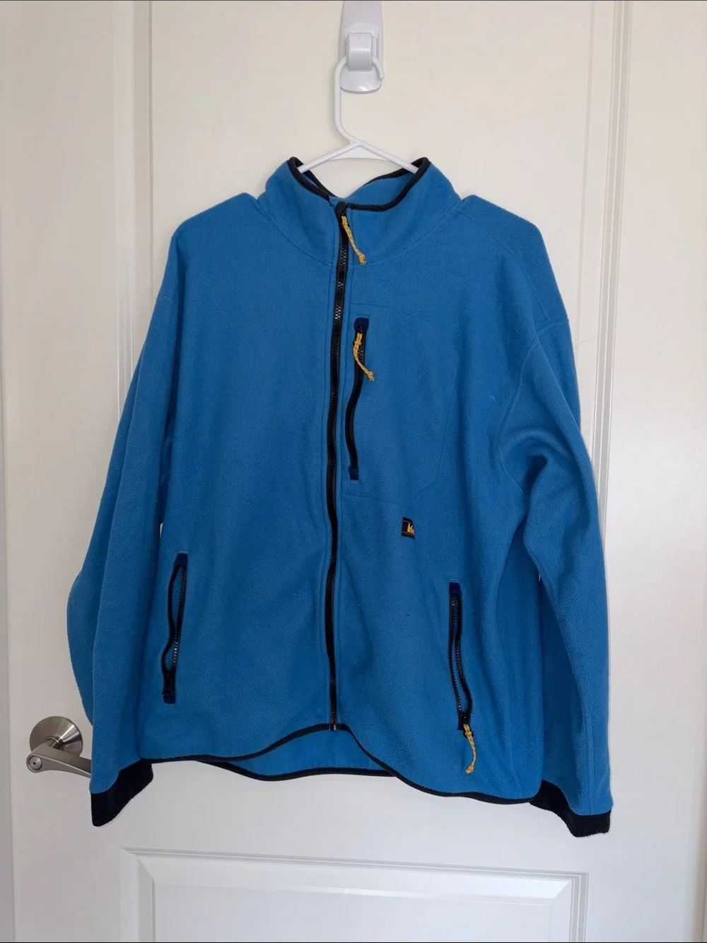 REI Blue Full-Zip Fleece Jacket with Contrast Trim